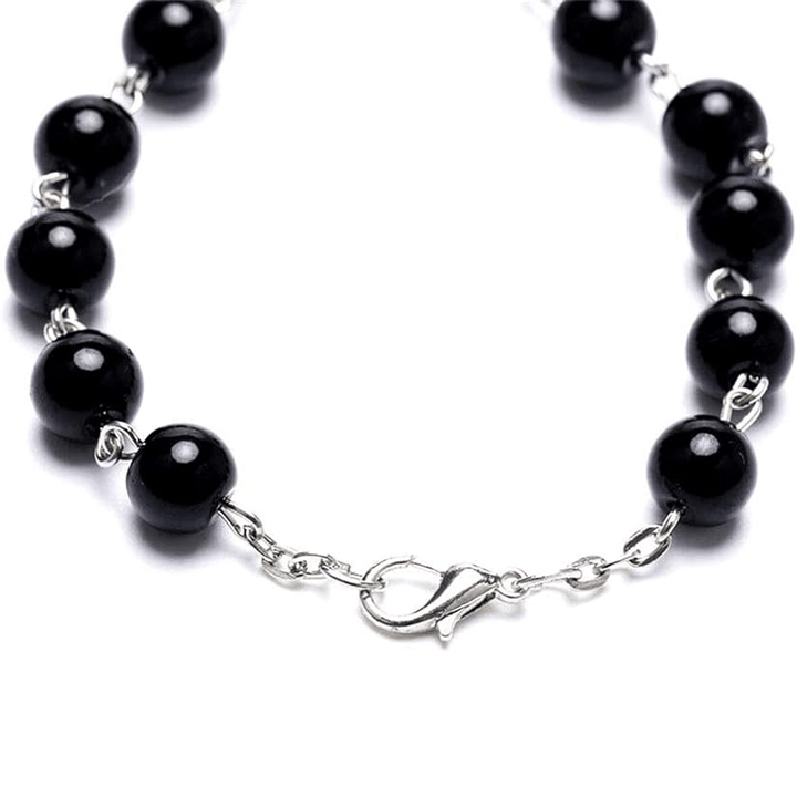 Rosario tascabile con braccialetto a croce con perline fatto a mano - image 2