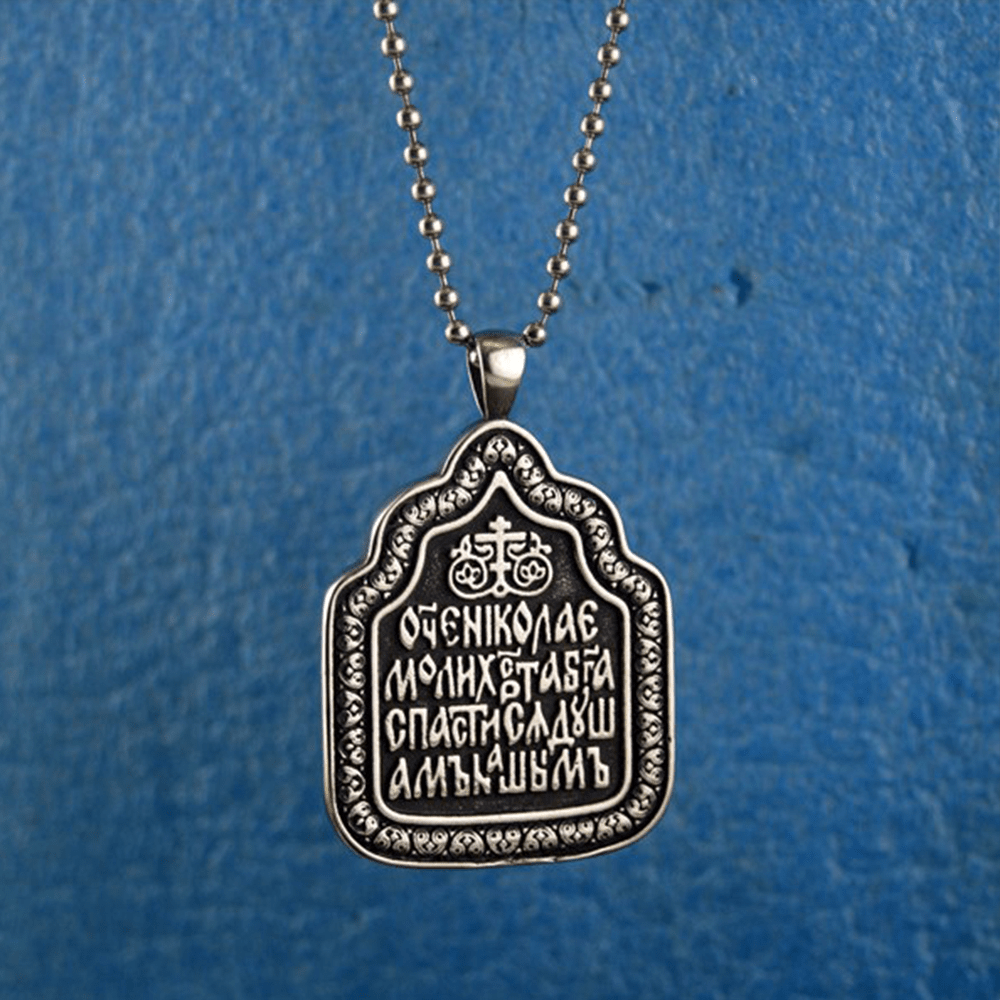 Collana in titanio con ciondolo "Benedizione del Padre" Christianartworkshop - image 1