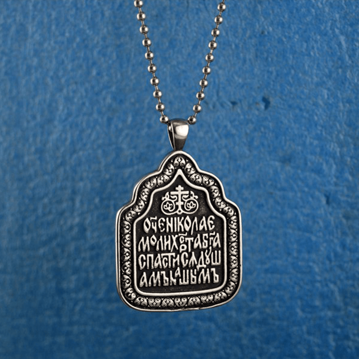 Collana in titanio con ciondolo "Benedizione del Padre" Christianartworkshop - image 1