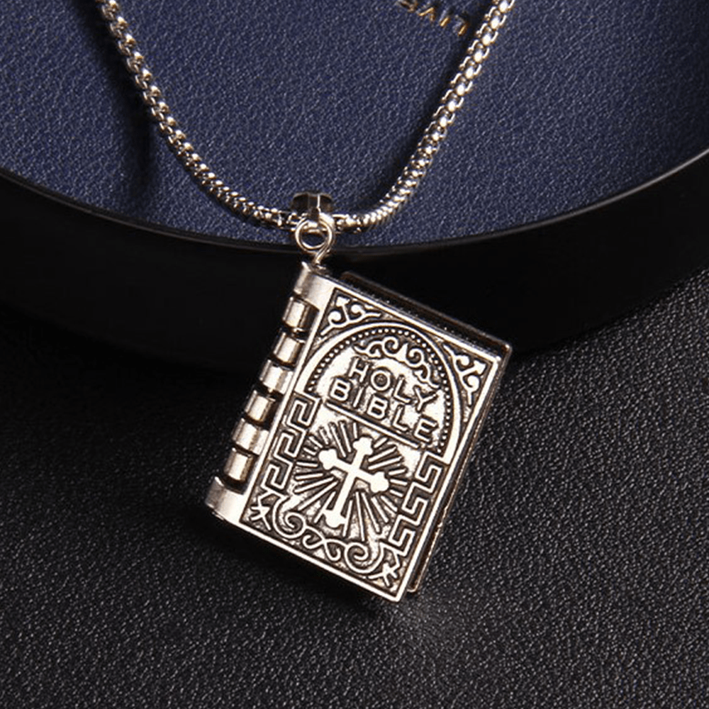 Christianartworkshop Collana di qualità con ciondolo a croce girevole della Sacra Bibbia - image 10
