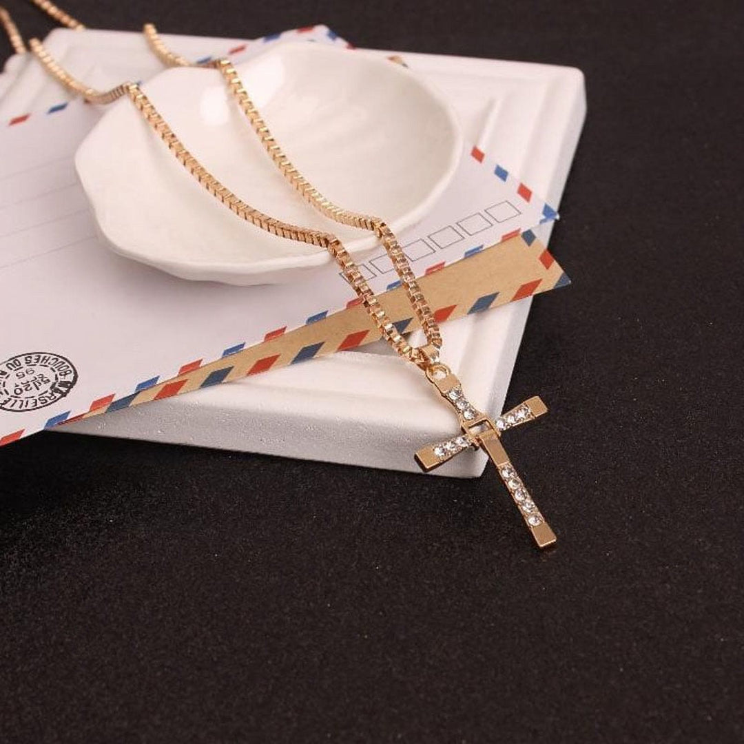 Christianartworkshop Gioielli Croce Cristallo Ciondolo Collana Catena  - image 7