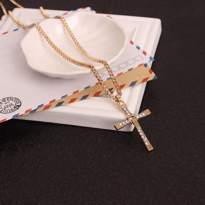 Christianartworkshop Gioielli Croce Cristallo Ciondolo Collana Catena  - image 7