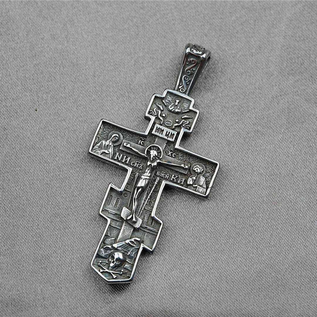 Christianartworkshop LA FEDE COME ARMATURA: Collana con crocifisso ortodosso di Gesù - image 5