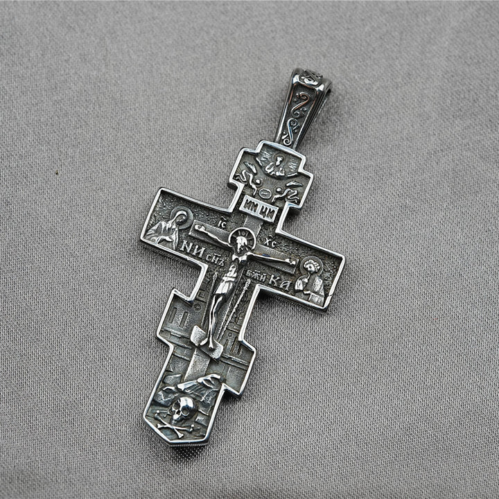 Christianartworkshop LA FEDE COME ARMATURA: Collana con crocifisso ortodosso di Gesù - image 5