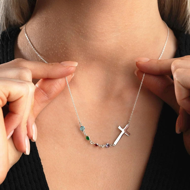 Christianartworkshop Collana con croce e pietra portafortuna biblica, regalo di gioielli religiosi - image 6