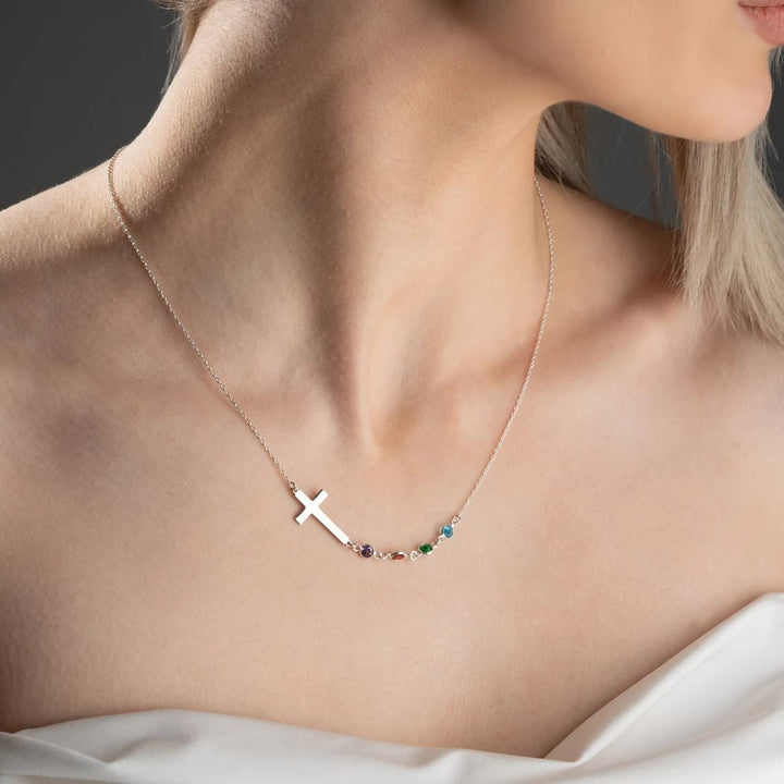 Christianartworkshop Collana con croce e pietra portafortuna biblica, regalo di gioielli religiosi - image 7
