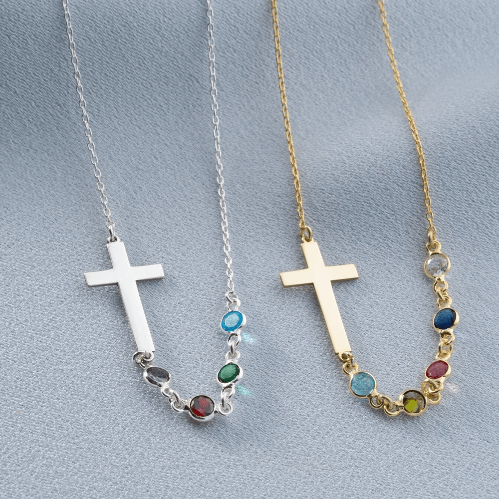 Christianartworkshop Collana con croce e pietra portafortuna biblica, regalo di gioielli religiosi - image 10