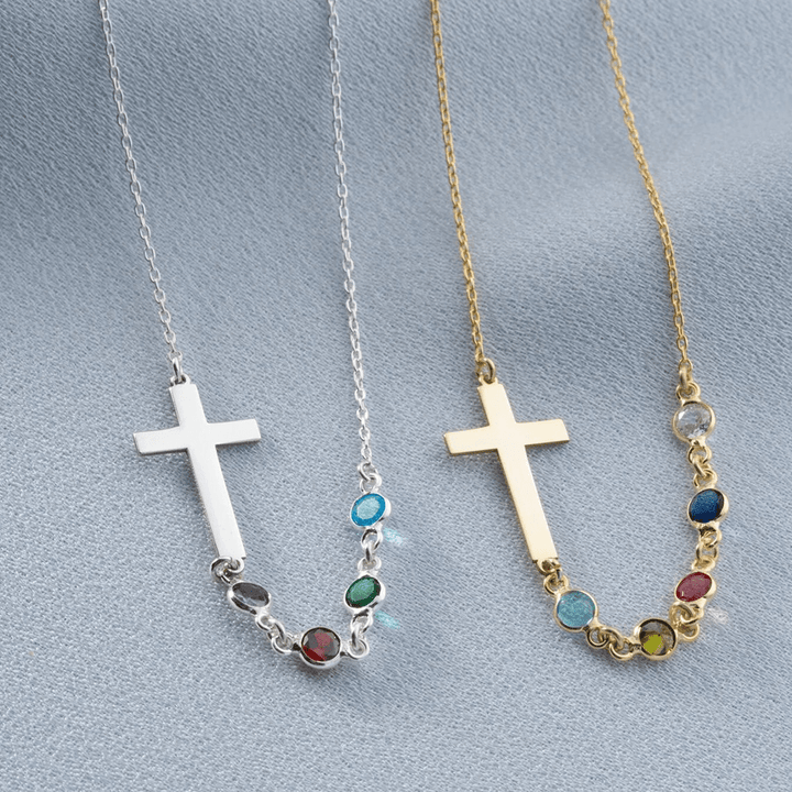 Christianartworkshop Collana con croce e pietra portafortuna biblica, regalo di gioielli religiosi - image 10