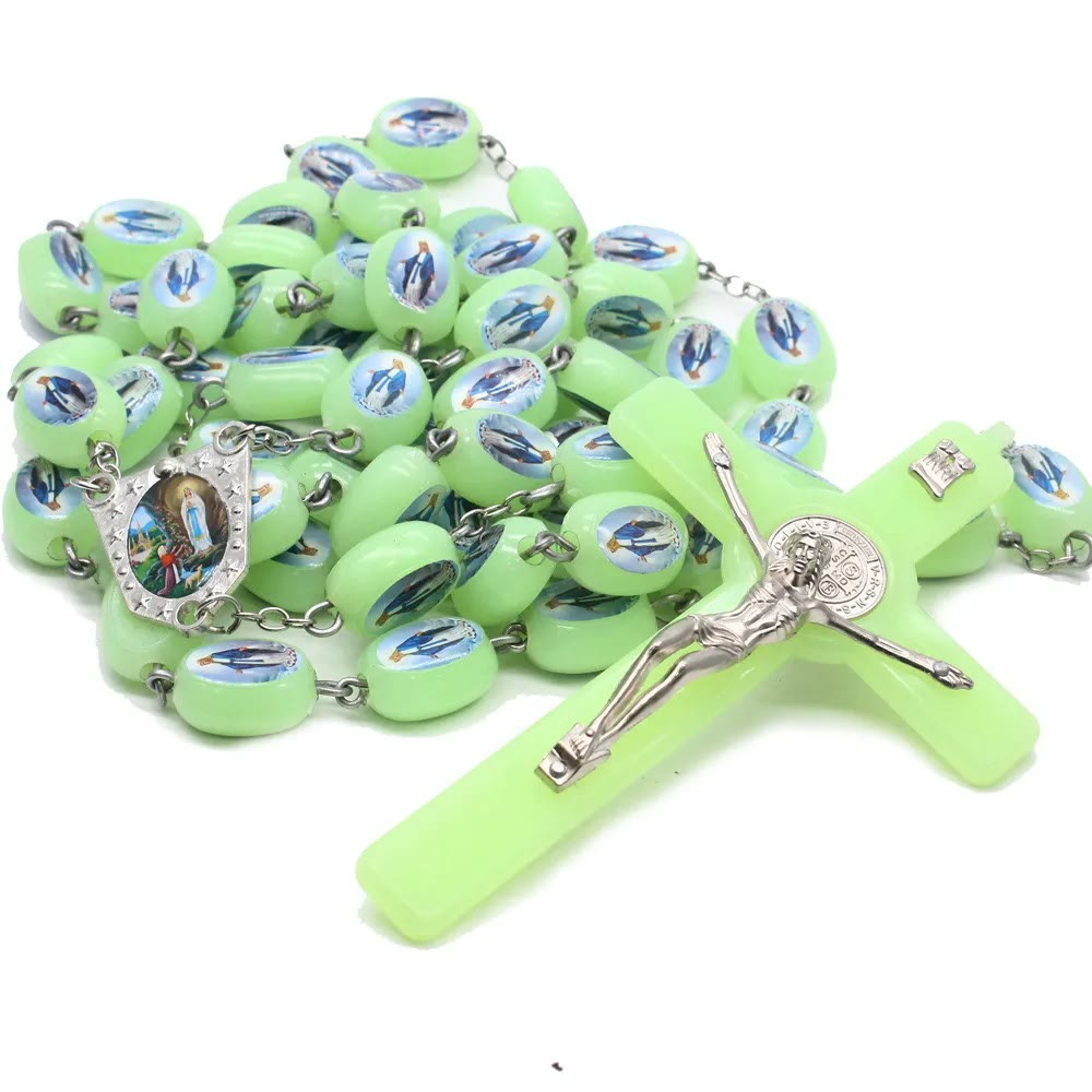 Rosario luminoso con perline che brillano al buio - Nostra Signora - image 0