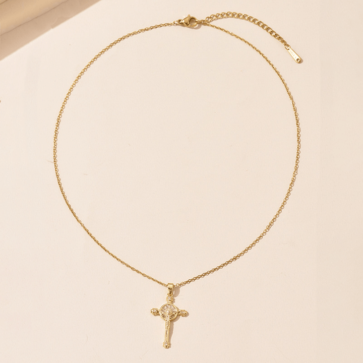 Christianartworkshop Collana di fede cristiana con crocifisso e croce di Gesù - image 4