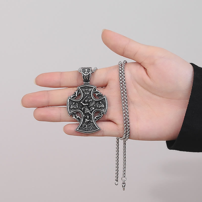 Collana di San Benedetto il Protettore e San Michele Arcangelo Christianartworkshop - image 1