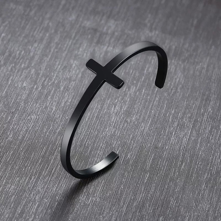 Christianartworkshop Bracciale rigido religioso con croce in argento - image 10