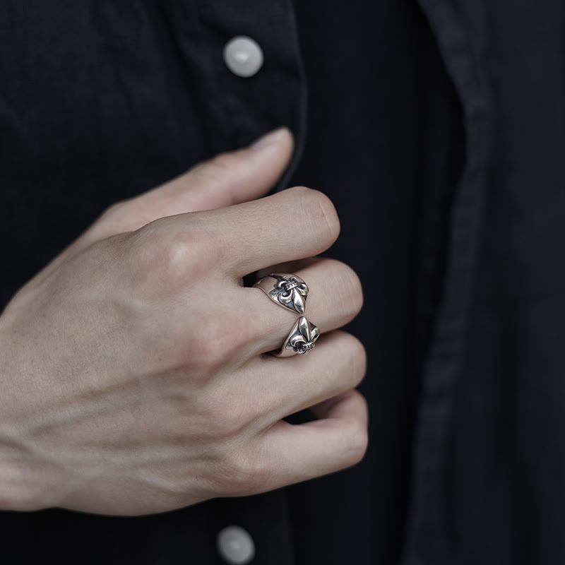 Christianartworkshop Anello regolabile con croce medievale retrò e iride - image 6