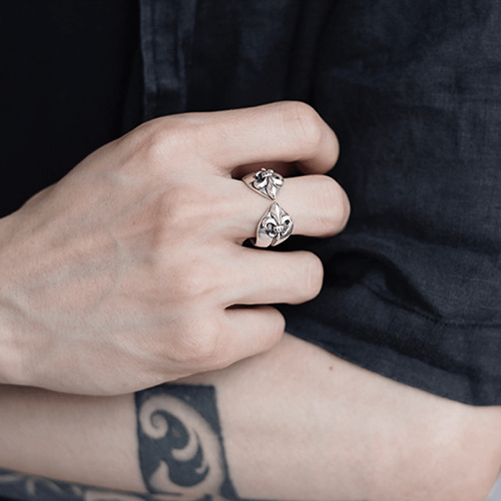 Christianartworkshop Anello regolabile con croce medievale retrò e iride - image 7