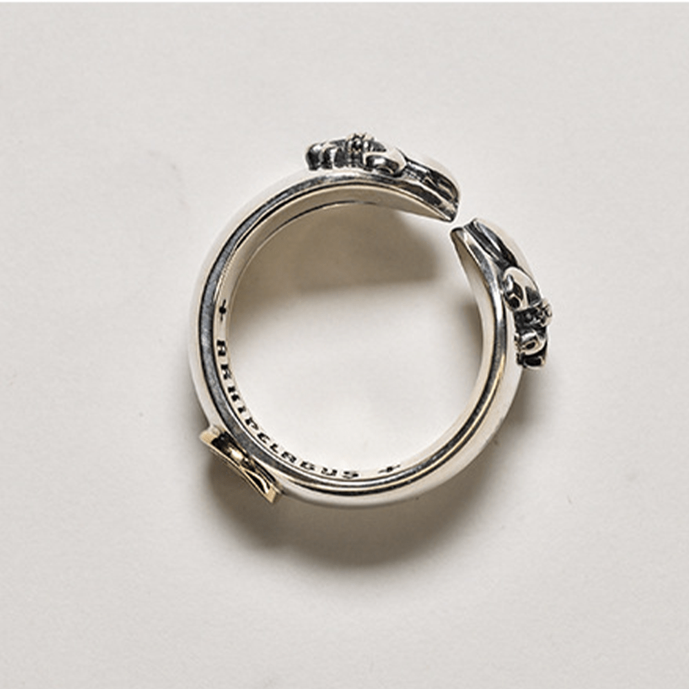 Christianartworkshop Anello regolabile con croce medievale retrò e iride - image 3