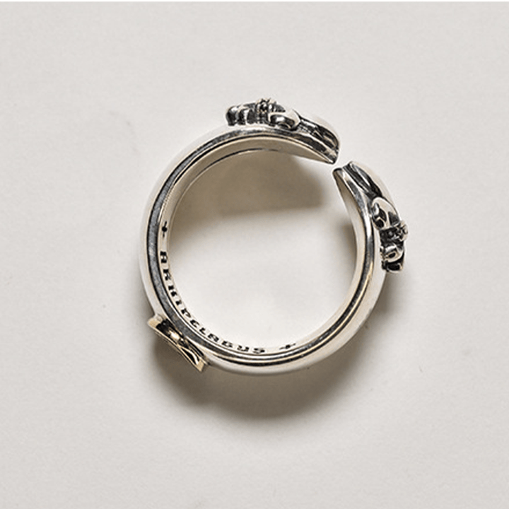 Christianartworkshop Anello regolabile con croce medievale retrò e iride - image 3