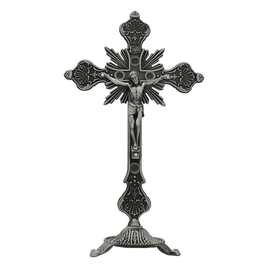 Decorazione ornamentale del crocifisso in piedi del Signore Gesù Cristo - Argento - image 5