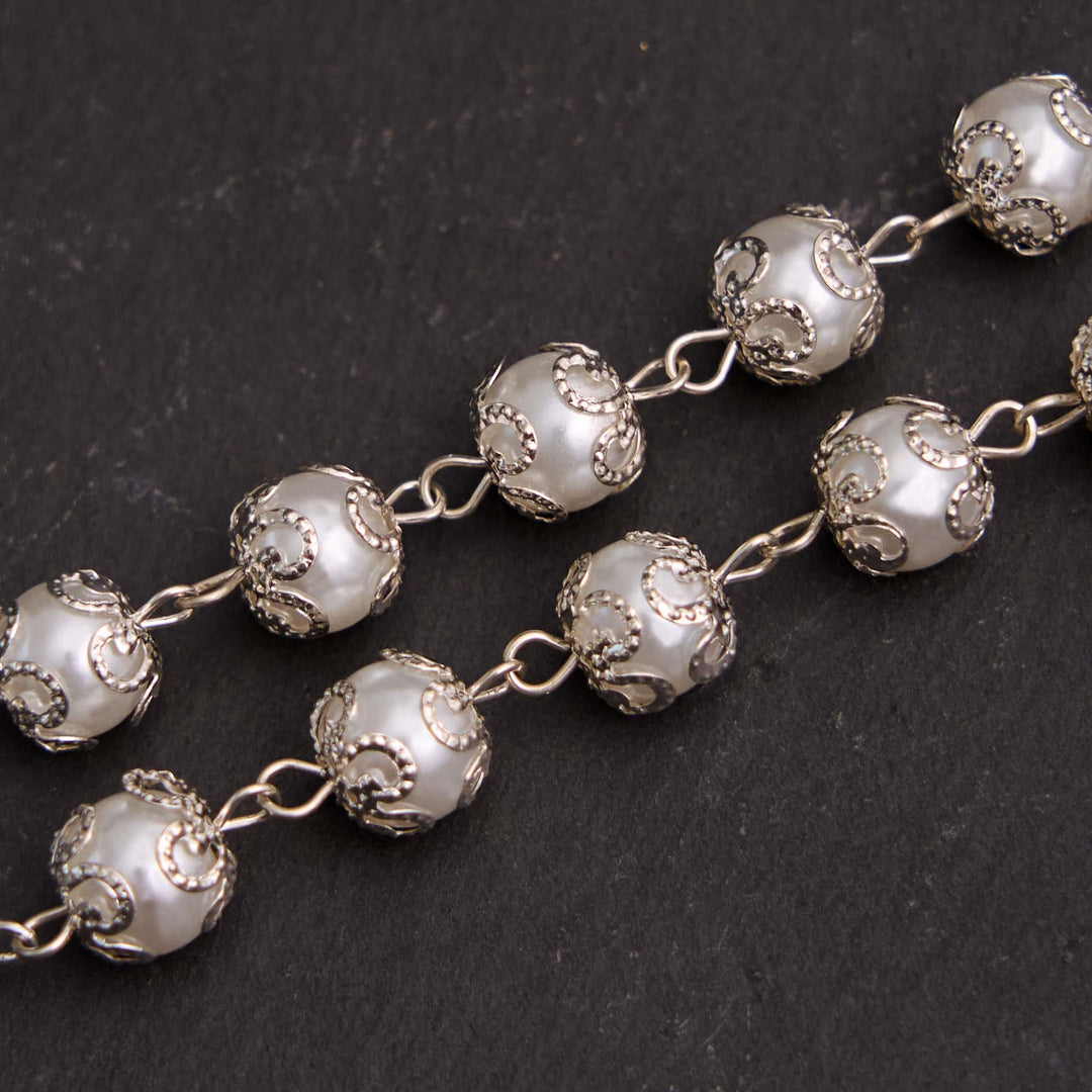 Rosario con perline di vetro cristiane, San Benedetto e la croce di Gesù - image 9