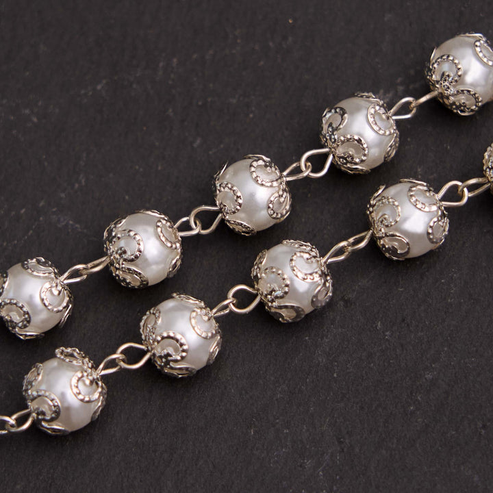 Rosario con perline di vetro cristiane, San Benedetto e la croce di Gesù - image 9