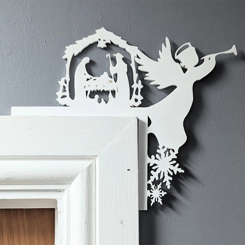 Christianartworkshop Decorazione creativa per porte di Natale - Bianco - image 0