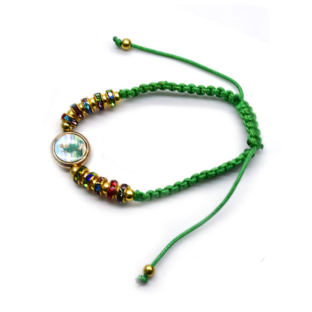 Braccialetto regolabile in corda verde St. Jude Christianartworkshop - image 3