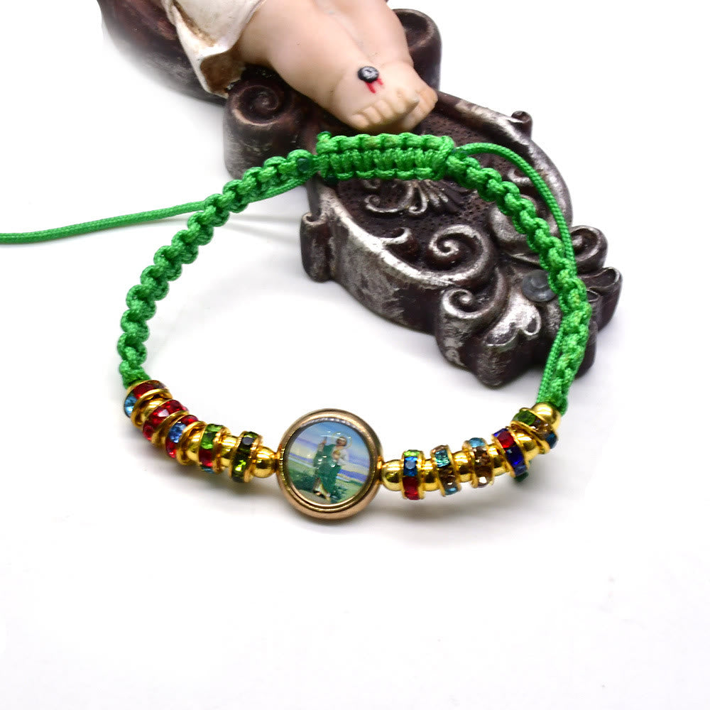 Braccialetto regolabile in corda verde St. Jude Christianartworkshop - image 1