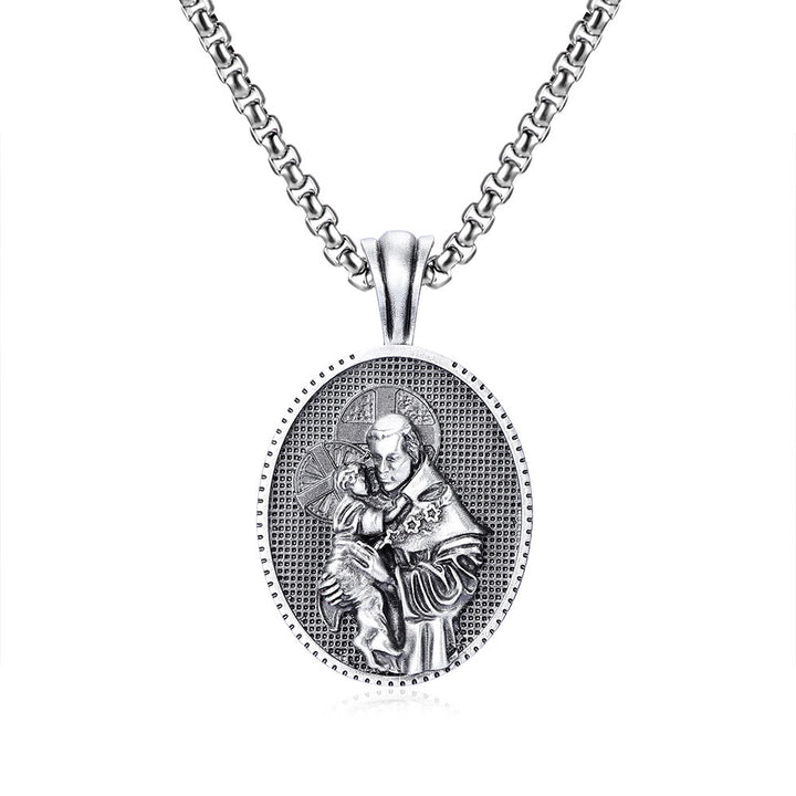 Christianartworkshopla collana con ciondolo di Sant'Antonio e Gesù Bambino - image 4