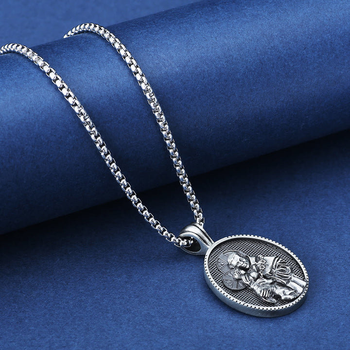 Christianartworkshop, collana con ciondolo di Sant'Antonio e Gesù Bambino - image 3