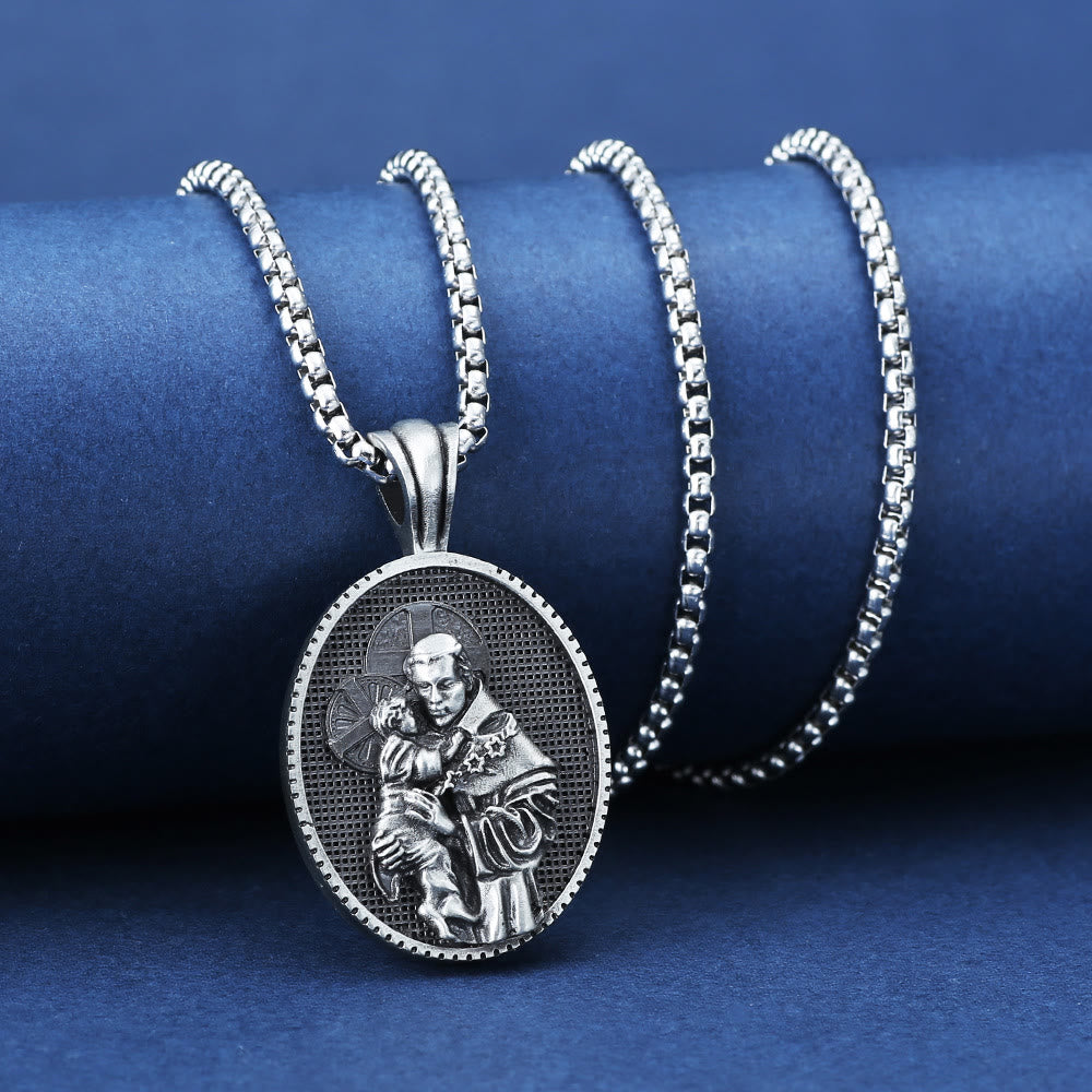 Christianartworkshopla collana con ciondolo di Sant'Antonio e Gesù Bambino - image 2