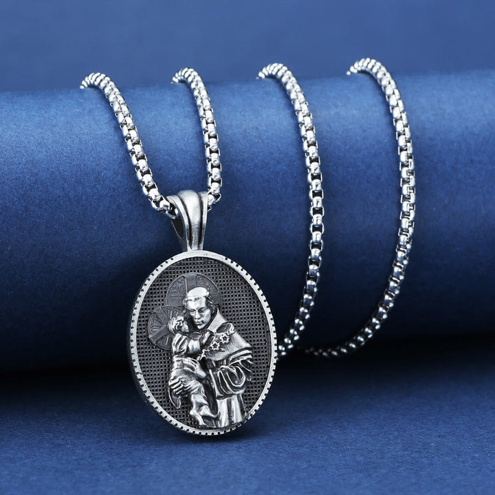 Christianartworkshopla collana con ciondolo di Sant'Antonio e Gesù Bambino - image 2