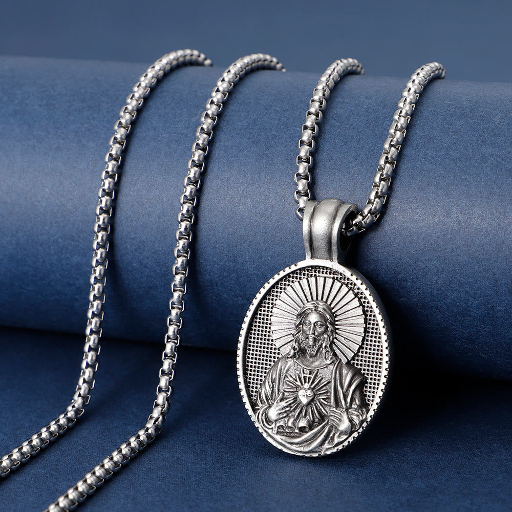 Christianartworkshopla collana del Sacro Cuore di Gesù Cristo - Gesù Sacro Cuore - image 0