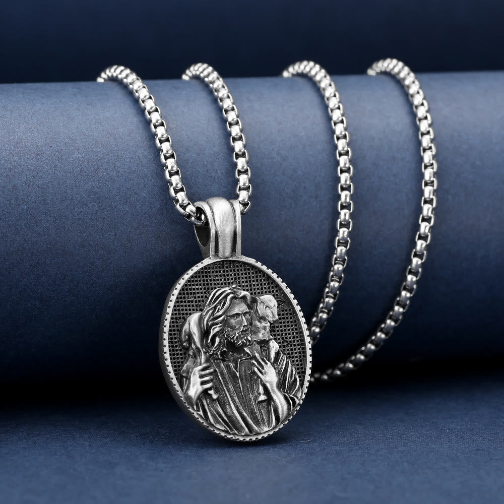 Christianartworkshopla collana con ciondolo del Buon Pastore Gesù - image 1