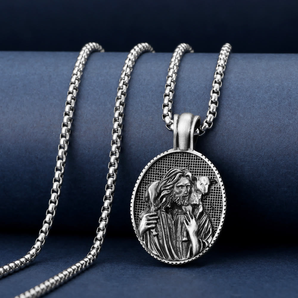 Christianartworkshopla collana con ciondolo del Buon Pastore Gesù - Il Buon Pastore - image 0