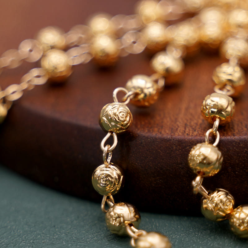 ChristianartworkshopRosario classico dorato di San Benedetto - image 3