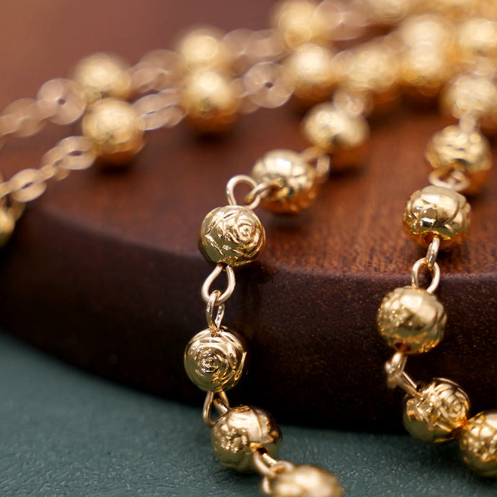 ChristianartworkshopRosario classico dorato di San Benedetto - image 3