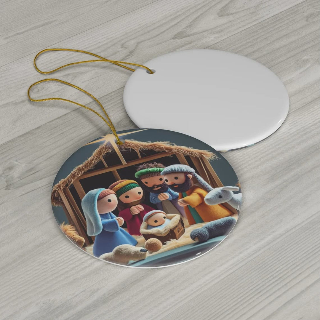 Christianartworkshop Astratto Stile Cartone Animato Natività Benedizione Natale Ornamenti Appesi A - image 2