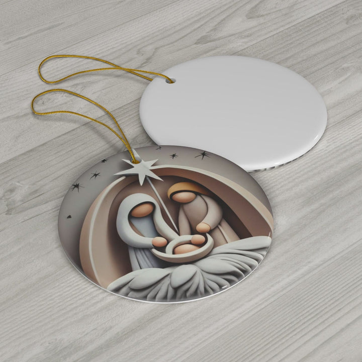 Christianartworkshop Astratto Stile Cartone Animato Natività Benedizione Natale Ornamenti da Appendere B - image 2