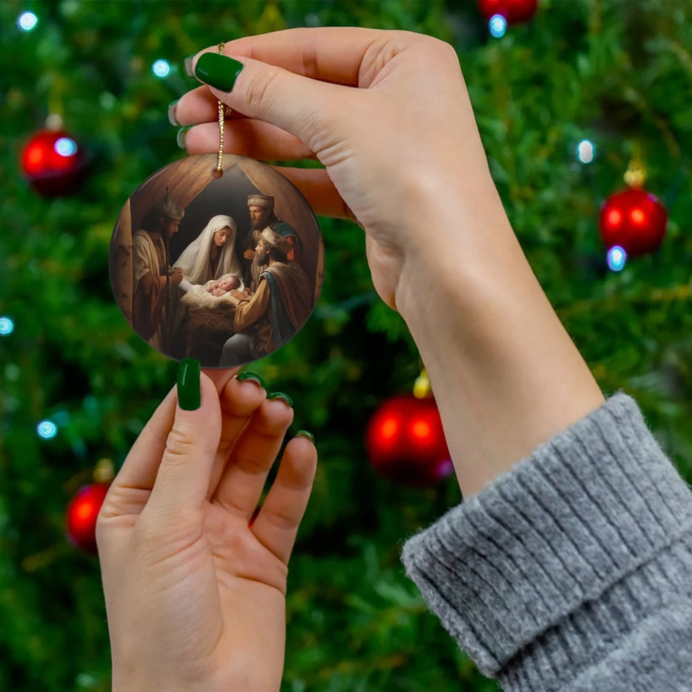 Christianartworkshop Stili realistici Gesù nato Ornamenti natalizi da appendere A - image 1