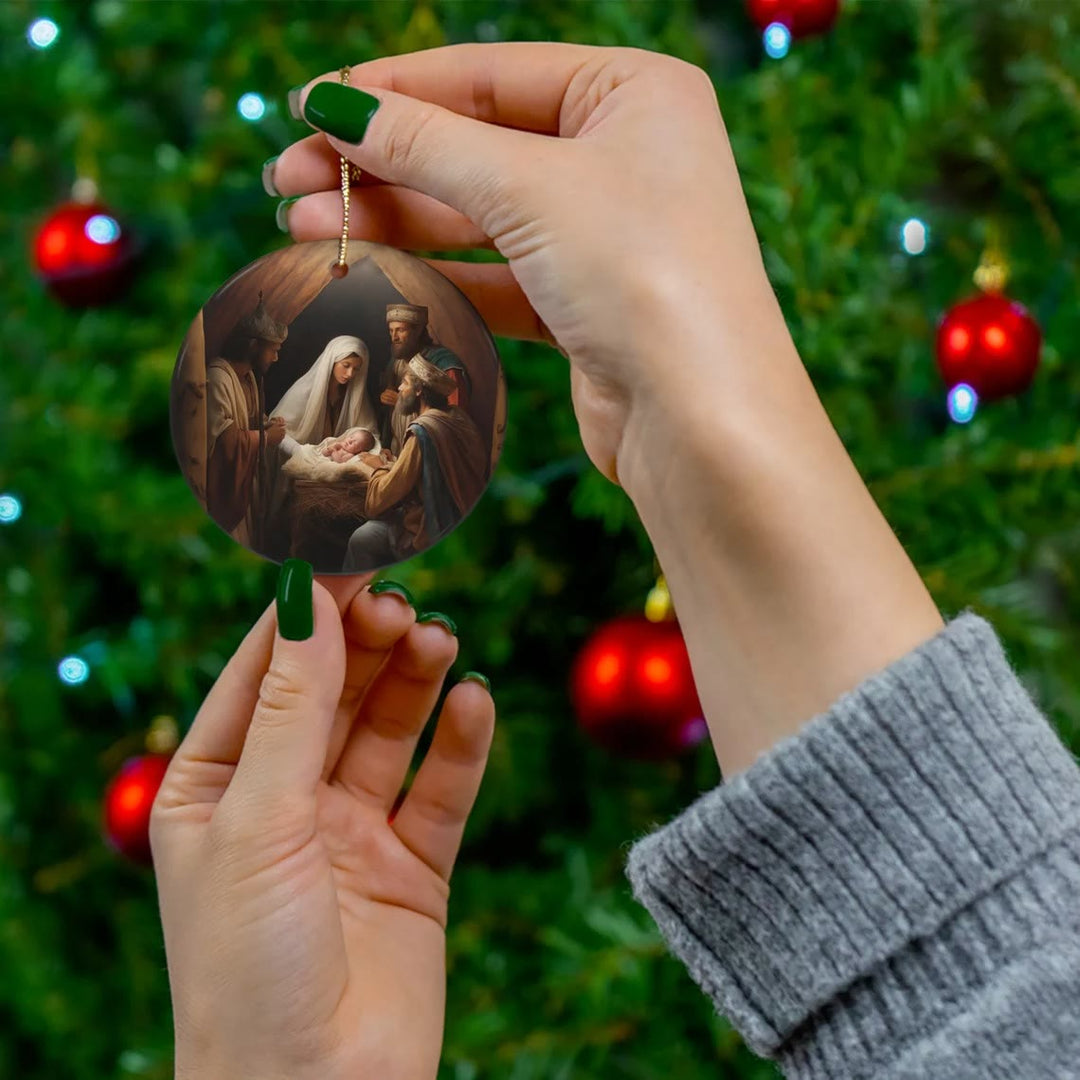 Christianartworkshop Stili realistici Gesù nato Ornamenti natalizi da appendere A - image 1