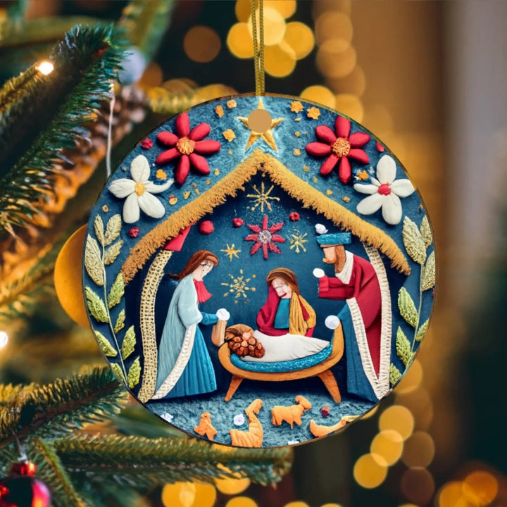 Christianartworkshop Presepe di Natale Decorazioni di Cristo Ornamenti da appendere A - Ceramica - image 0