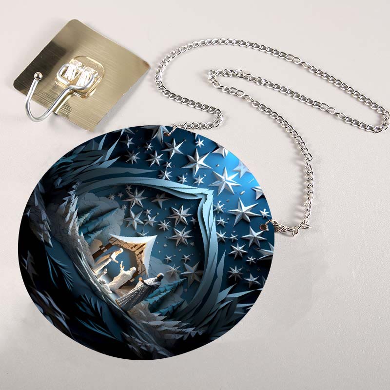 Christianartworkshop Serie Blu 10 Stili Natività Decorazioni Festive Ornamenti Sospesi I - image 1