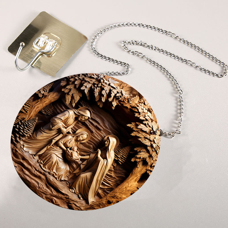 Christianartworkshop Serie Marrone 8 Stili Cristo Natività Decorazioni Festive Ornamenti Sospesi A - image 1