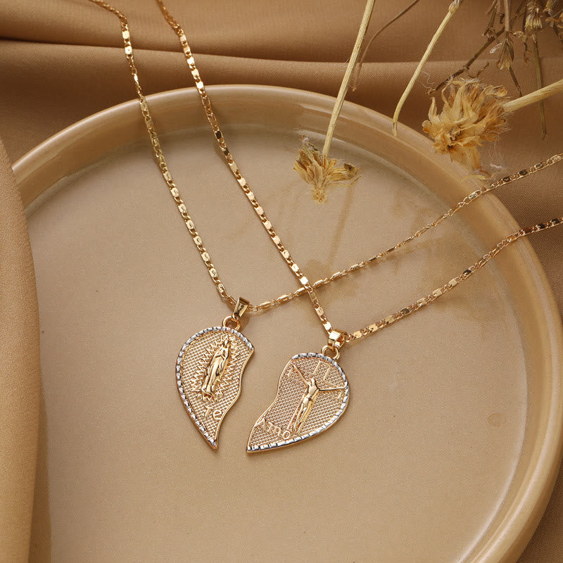 Christianartworkshopla collana impilabile 2 in 1 con cuore della Madonna di Guadalupe e crocifisso - 🔥3 pezzi - image 0