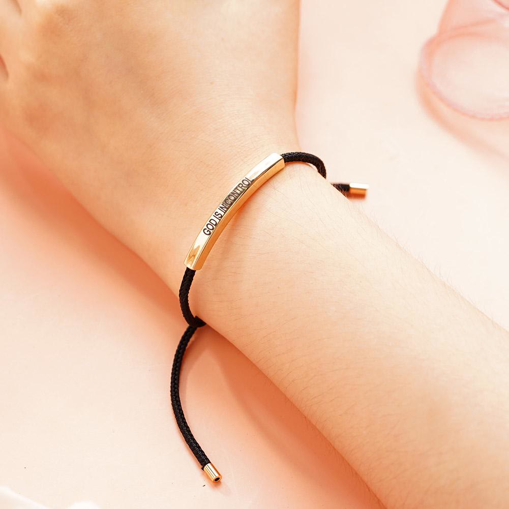 Braccialetto regolabile con cordino benedetto da Dio in stile semplice Christianartworkshop - image 3