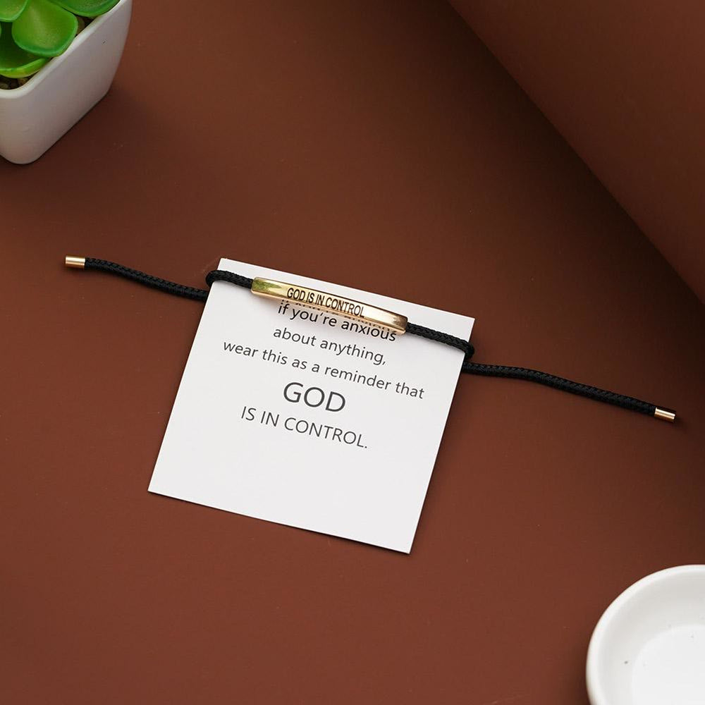 Braccialetto regolabile con cordino benedetto da Dio in stile semplice Christianartworkshop - image 1