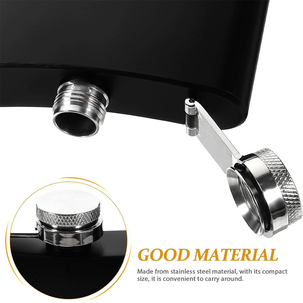 Borraccia portatile per bere alcolici con acqua santa nera di Christian Art - image 2