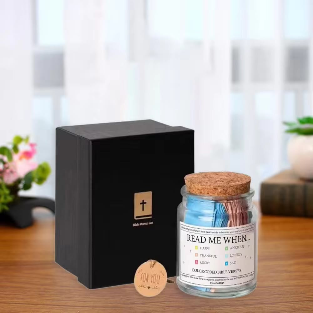 Versetti della Bibbia d'arte cristiana in un barattolo per emozioni e sentimenti - image 3
