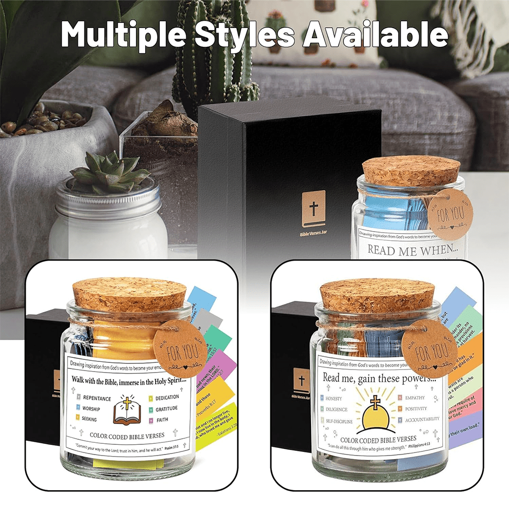 Versetti della Bibbia d'arte cristiana in un barattolo per emozioni e sentimenti - image 7