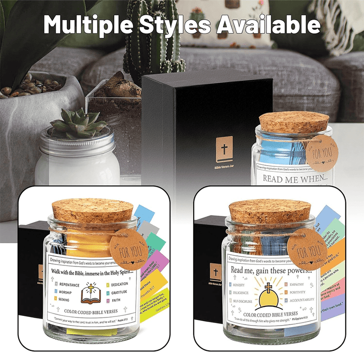 Versetti della Bibbia d'arte cristiana in un barattolo per emozioni e sentimenti - image 7