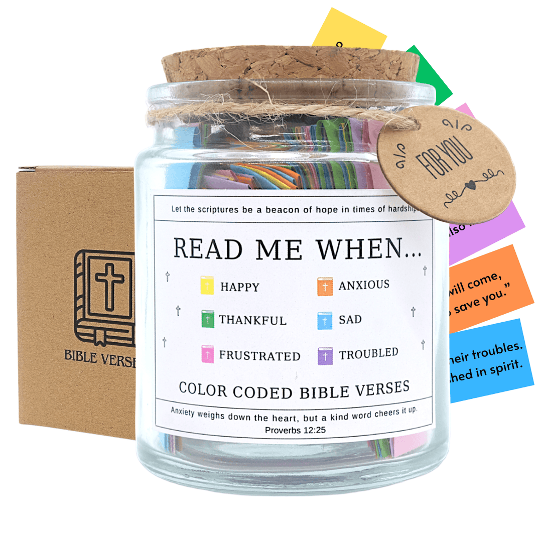 Versetti della Bibbia d'arte cristiana in un barattolo per emozioni e sentimenti - Leggimi quando... - image 0